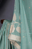 Mashru Silk Saree in aqua Blue Hue