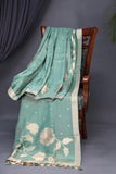 Mashru Silk Saree in aqua Blue Hue