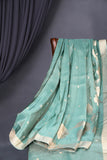Mashru Silk Saree in aqua Blue Hue