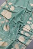 Mashru Silk Saree in aqua Blue Hue