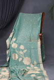 Mashru Silk Saree in aqua Blue Hue