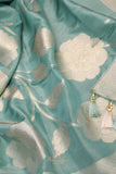 Mashru Silk Saree in aqua Blue Hue