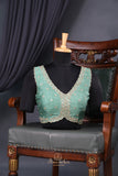 Mashru Silk Saree in aqua Blue Hue
