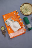 Sunshine woven in Silk - Raw Mango Pattu Saree