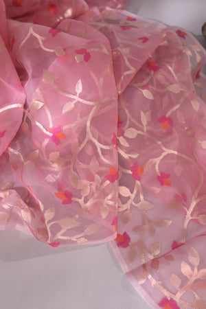 Muslin jamdaani in pretty pink