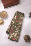Muslin jamdaani in olive green
