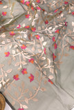 Muslin jamdaani in olive green