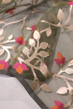 Muslin jamdaani in olive green