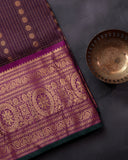 Kanchi Gadwal saree in a lovely brown and magenta combo