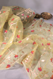 Muslin jamdaani in a beautiful shade of yellow