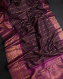 Kanchi Gadwal saree in a lovely brown and magenta combo
