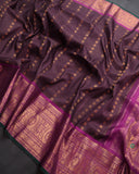 Kanchi Gadwal saree in a lovely brown and magenta combo