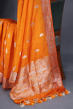 Sunshine woven in Silk - Raw Mango Pattu Saree