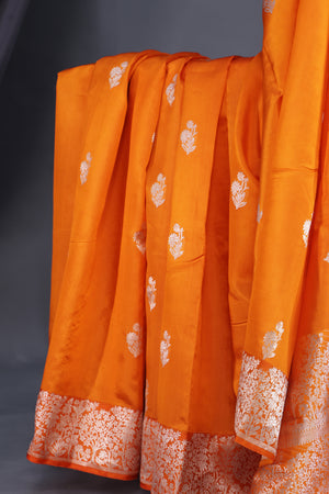 Sunshine woven in Silk - Raw Mango Pattu Saree