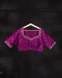 Kanchi Gadwal saree in a lovely brown and magenta combo