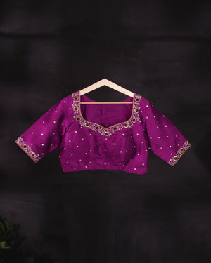 Kanchi Gadwal saree in a lovely brown and magenta combo