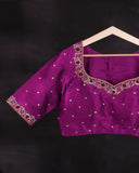 Kanchi Gadwal saree in a lovely brown and magenta combo