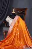 Sunshine woven in Silk - Raw Mango Pattu Saree