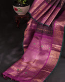 Kanchi Gadwal saree in a lovely brown and magenta combo