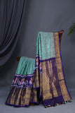 Ikkat Kanchi saree in hues of blue - absolutely gorgeous