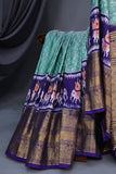 Ikkat Kanchi saree in hues of blue - absolutely gorgeous