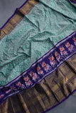 Ikkat Kanchi saree in hues of blue - absolutely gorgeous
