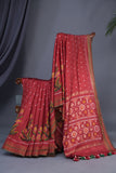 Twill Patola Saree in a unique floral weave design