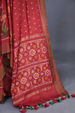 Twill Patola Saree in a unique floral weave design