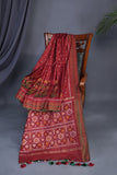 Twill Patola Saree in a unique floral weave design