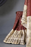Tmeless kanjeevaram in a maroon shade