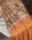 Digital Kalamkari Handloom Tussar with Kanchi Border