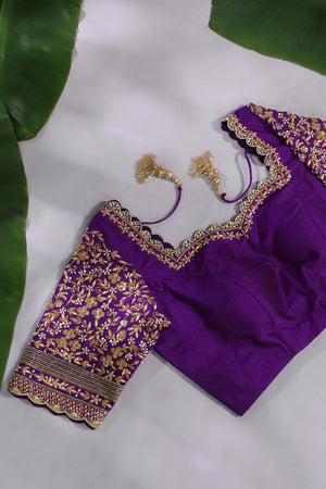 Mint Green Kanjeevaram saree with a purple border