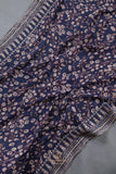 Mid night Blue Georgette saree with full sleeves blouse