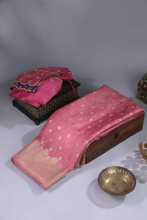 Budget Friendly Soft silk saree in pretty pink