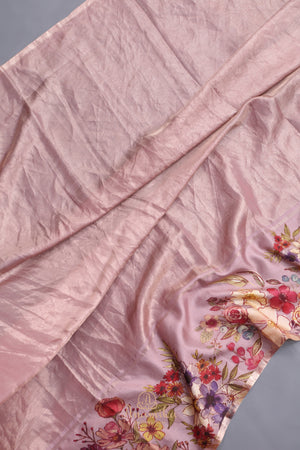 Blush Bloom Tissue Silk Saree