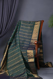 Elegant Gadwal Kanchi saree in beautiful emerald green shade