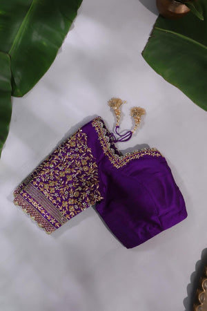 Mint Green Kanjeevaram saree with a purple border