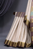 Mysore crepe silk saree in pretty pastels