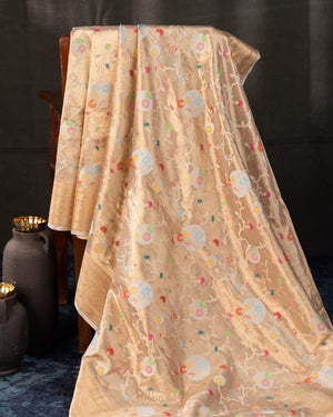 Gold Banarasi Tissue saree