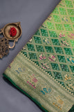 Bandini Georgette saree in hues of green