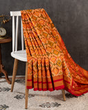 Twill Patola saree in a lovely shade of mustard