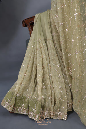 Satin Georgette Cocktail saree