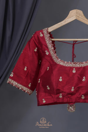 Banarasi Silk Saree in ravishing red
