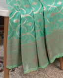 Banarasi Silk Saree in a lovely pastel aqua green shade