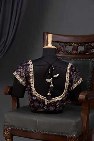 Bandini on Modal Silk with ajrak pallu