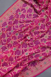 Pink Banarasi Georgette saree with a stunning work blouse