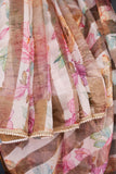 A dreamy floral organza in beautiful shades of lavender
