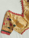 Multi color crush Georgette saree with a patch work blouse
