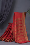 Ravishing mysore crepe silk saree in red