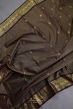 Deep brown kanjeevaram vintage styled
